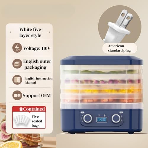 Food Freeze Dehydrator Machine, 5 Trays, Blue