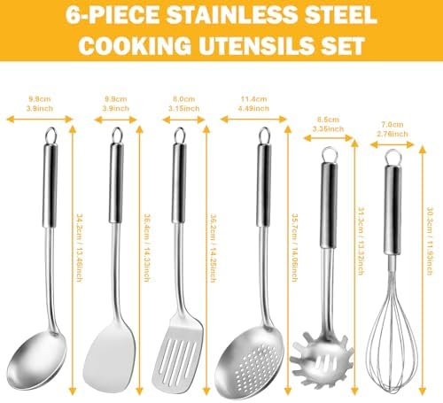 6-Piece Stainless Steel Kitchen Utensil Set