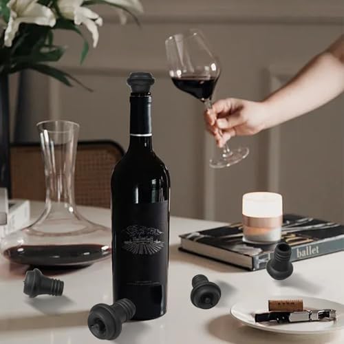 52 Pcs Wine Stopper Vacuum Pump Sealer Silicone Saver Resealable