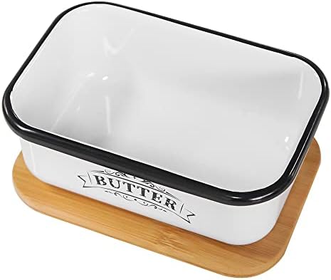 SOTECH Butter Dish with Lid Farmhouse Style Butter Jar for Countertop