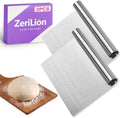 2 Pack Stainless Steel Dough Cutter Scraper Set - Bench Scraper &