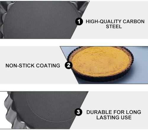 6pcs 10cm Non-stick round Chrysanthemum Pie Pan Set with Removable