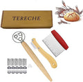 Bread Making Tools and Supplies - Set of 3 - Danish Dough Whisk and