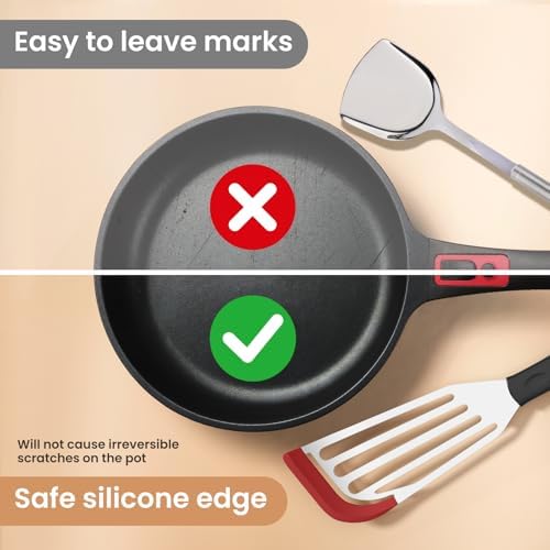 2Pack Silicone Fish Spatulas for Nonstick Cookware,Fish Turner Spatula