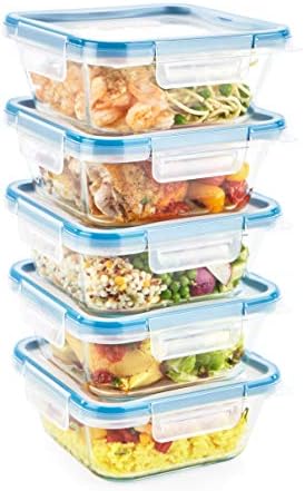 Snapware Glass Total Solutions 5-Pack 4-Cup Food Storage Set