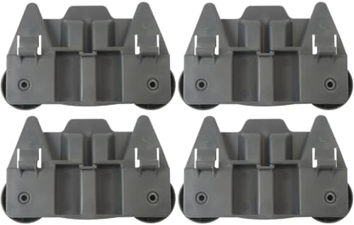 US 2025 4Pack W10195416 Dishwasher Basket W-heels Lower Rack for