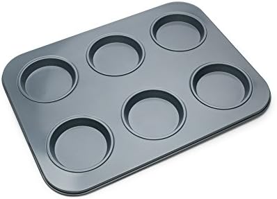 Fox Run Large Muffin Top Pan, 6 Cup Nonstick Muffin Top Baking Tin