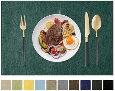 Romanstile Cloth Placemats Set of 4, Heat Resistant Double Layered