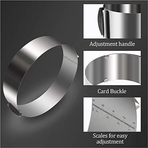 Cake Ring Mould for Baking,20cm Height,Stainless Steel Round Cake Mold