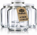 Paksh Novelty 64 oz Mason Jar, Half Gallon Jar, Wide Mouth, Clear
