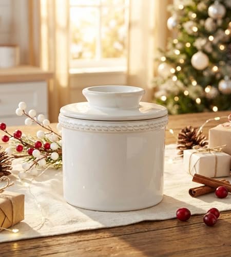 French Butter Crock, Butter Keeper for Counter, 8OZ/2 Sticks