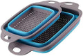 LMF GoBuDDY Collapsible Colander Set of 2 Silicone Square Strainer