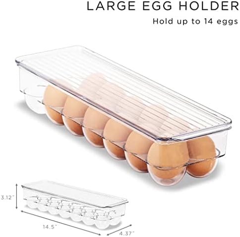 Sorbus Fridge Organizers and Storage Bins for Pantry & Fridge (6 Piece Set)