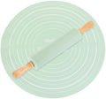 uxcell 6.7 Inch Silicone Rolling Pin and Pastry Baking Mat Set Small