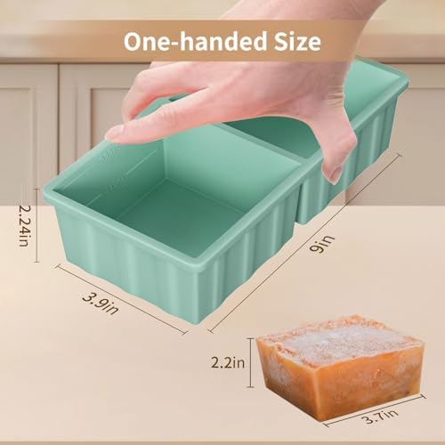 Silicone 2-Cup Freezer Tray with Lid, 2Pack