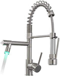 AIMADI Commercial Pull-Down Kitchen Faucet with LED Light