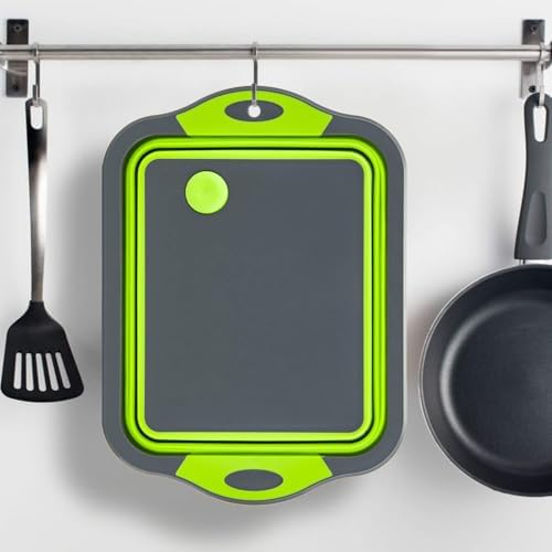 Collapsible Cutting Board with Colander, Foldable Multi-function