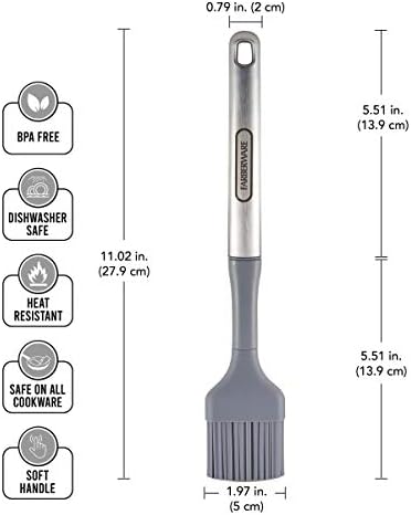 Farberware Pro Silicone Basting Brush, 11 Inch Pastry Brush for