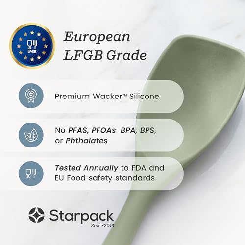 StarPack 11-Inch Silicone Spoonula, Sage Green