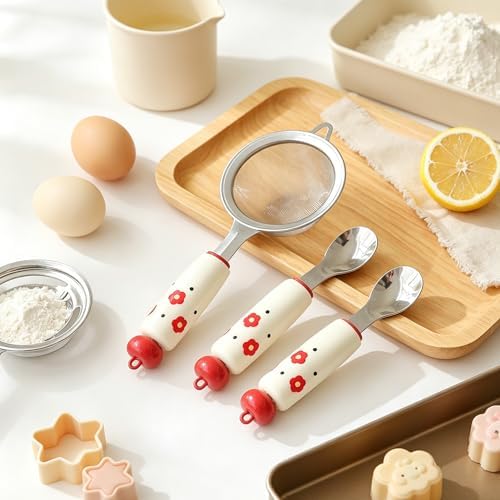 5 Pcs Mini Kitchen Utensils Set Cute Stainless Steel Egg Whisk, Potato