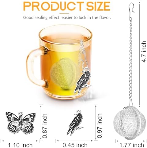 TeaSanavie 2 Pack Halloween Themed Tea Infuser - Gothic Loose Leaf Tea
