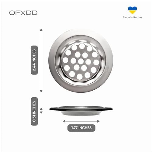 Shower Drain Hair Catchers - Bathtub Drain Covers 2 Pcs - Hair