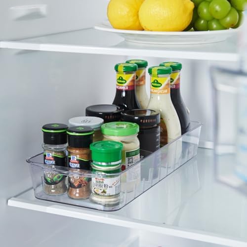3 Pcs Refrigerator Drawer Organizer,Fridge Organizer Bins on Wheels