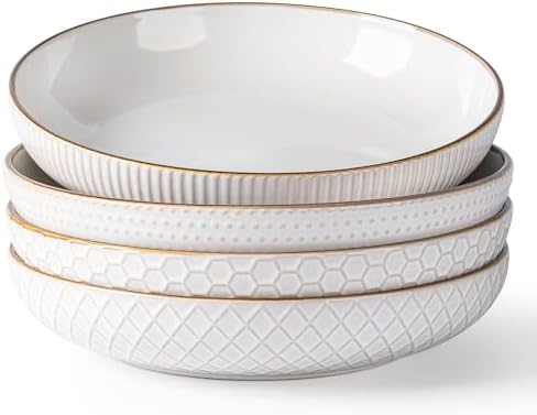 GBhome 9.5'' Large Pasta Bowls, 42 Ounce Stoneware Salad Bowls for