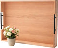 Large Ottoman Tray, 20"x14" Rectangular Trays for Big Ottoman,Metal