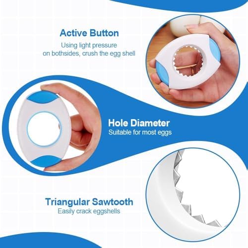 Shell Opener and Cutter - Topper Tool for Boiled Eggs - Quick Peeler