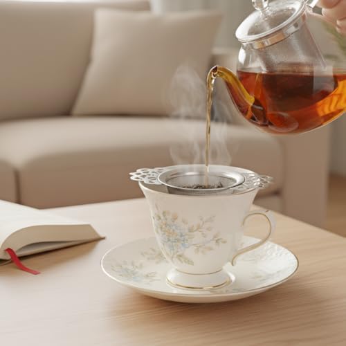 6 Pack Mesh Tea Filter Strainers, 304 Stainless Metal Tea Infuser, Tea
