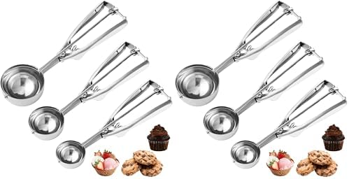 Cookie Scoop,Set of 3 Cookie Dough Scoops for Baking 1 Tbsp,2 Tbsp,3