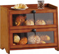 BAMBANG Bread Box for Kitchen Countertop, Extra Large Bamboo Bread Storage Container for Homemade Bread, Double Layer Sourdough Breadox, Bread Bin Organizer for Counter Cabinet Pantry, Brown