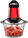 Mini Electric Food Chopper, 2-Speed, 2.5L Glass Bowl