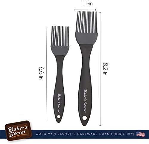 Baker's Secret - Set of 2 Silicone Brushes, for Pastry, Oil Baking