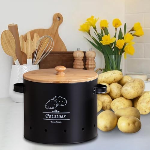 Potato Storage Tin Vegetables Storage Bin, Kitchen Organizer Kitchen