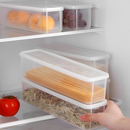 ZENFUN Set of 6 Pasta Storage Containers with Lid, Airtight Spaghetti