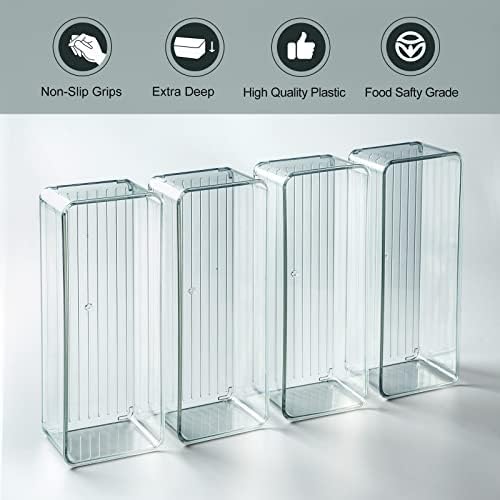 Hudgan 8 Pack Plastic Drawer Organizer Bins