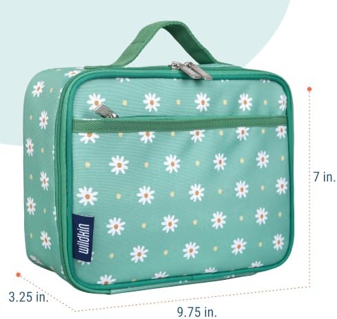 Wildkin Insulated Lunch Box for Kids, Daisy