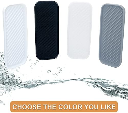 Silicone Organizer Tray, Soap and Sponge Holder, 2 Pack, White