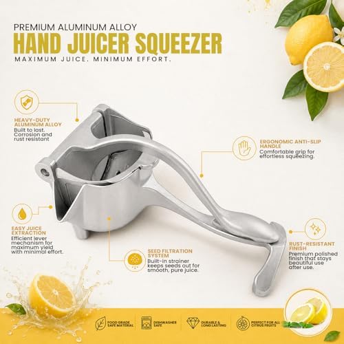 Manual Aluminum Citrus Juicer Squeezer