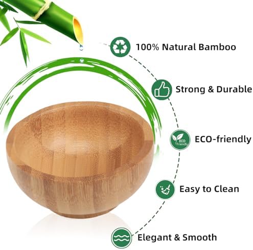 Dipping Bowls Set, Small Bamboo Pinch Bowls for Soy