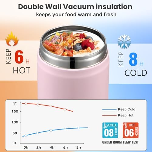 17oz Soup Thermo for Hot Food Kids,Insulated Food Jar with