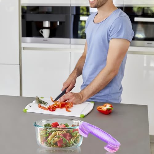 8 oz Glass Food Storage Containers with Lids, 6-Pack