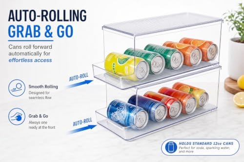 N'SAMBA 2-Pack Stackable Soda Can Organizer, 12 Oz