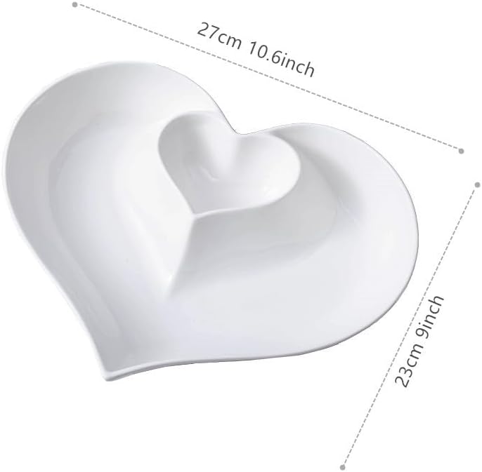 Porcelain Chip and Dip Serving Set,Perfect for Chips and Dip, Veggies