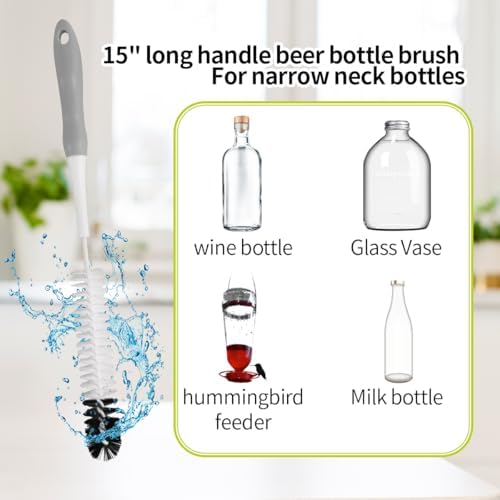 Bottle Brush Cleaner Set-Long Bottle Cleaning Brush for Narrow Neck