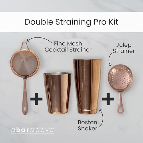 A Bar Above Fine Mesh Cocktail Strainer, 304 Conical Sieve, Silver