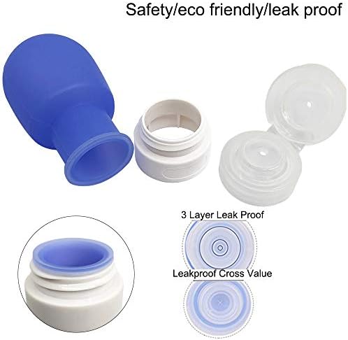 FineGood 4 pcs Squeeze Salad Dressing Bottles, 1.3oz and 2 oz.