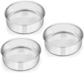 E-far 6 Inch Cake Pan Set of 3, Stainless Steel Round Smash Cake